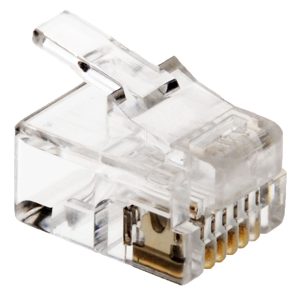 Helos Modularstecker 6P6C / RJ12, VPE 100 Stück Helos Modularstecker 6P6C / RJ12, VPE 100 Stück